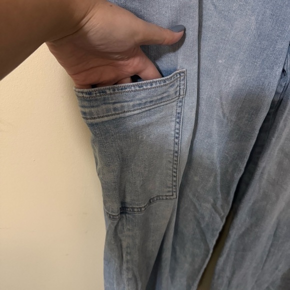 American Eagle Womens Super High Rise Baggy Wide Leg Jean Size 16 Denim - Picture 4 of 15